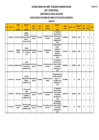 Kalimpong Merit List