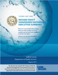 Revised Draft Subwatersheds Wastewater Plan Executive Summary