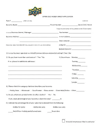 UPPER DECK HOBBY DIRECT APPLICATION Acct