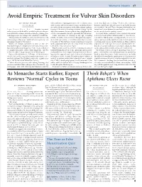 Avoid Empiric Treatment for Vulvar Skin Disorders