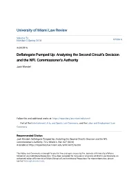 Deflategate Pumped Up: Analyzing the Second Circuit's Decision And