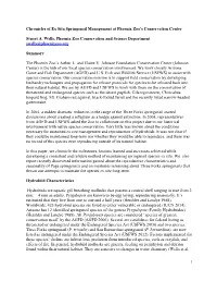 Developing Husbandry Methods to Produce a Reproductively Viable