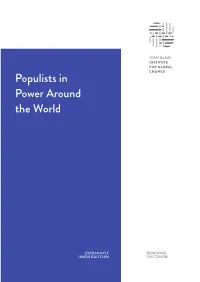 Populists in Power Around the World | Institute for Global Change