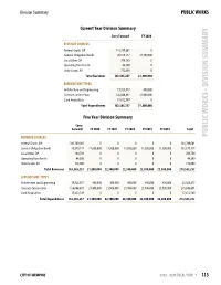Public Works • Division Summary