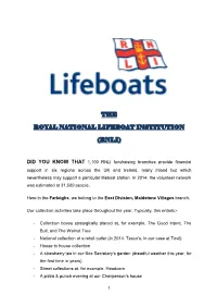 The Royal National Lifeboat Institution (Rnli)