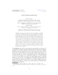 FANO FACTOR ESTIMATION Kamil Rajdl Petr Lansky 1. Introduction