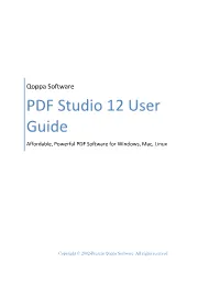 PDF Studio 12 User Guide