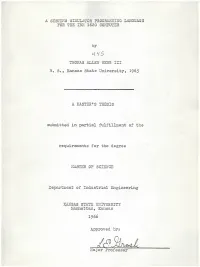 Systems Simulator Programming Language for the Ibm 1620 Computer