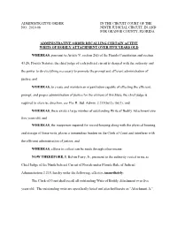 Administrative Order Recalling Certain Active Writs of Bodily Attachment Over Five Years Old