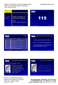 Coarse Grain Reconfigurable Architectures