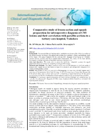 Comparative Study of Frozen Section and Squash Preparation For