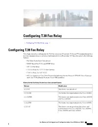 Configuring T.38 Fax Relay