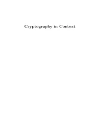 Cryptography in Context