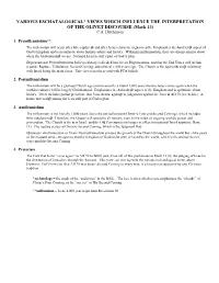 Eschatological Views Regarding Mark 13