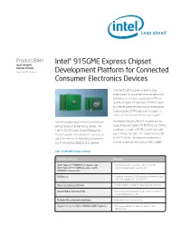 Intel® 915GME Express Chipset Development Platform For
