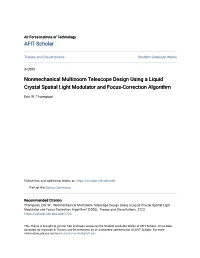 Nonmechanical Multizoom Telescope Design Using a Liquid Crystal Spatial Light Modulator and Focus-Correction Algorithm
