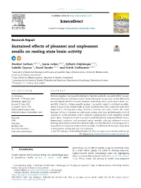 Sustained Effects of Valenced Smells on Resting State Brain Activity
