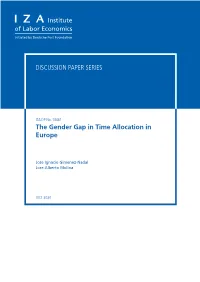 The Gender Gap in Time Allocation in Europe