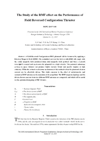 The Study of the RMF Effect on the Performance of Field Reversed Configuration Thruster