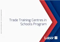Trade Training Centres in Schools Program Round Five (Phase One) NEW SOUTH WALES