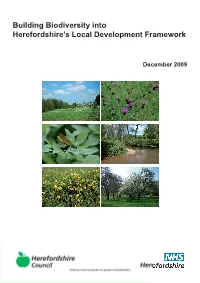 Building Biodiversity in Herefordshire's Local Development Framework