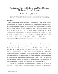 Constraining the Hubble Parameter Using Distance Modulus – Redshift Relation
