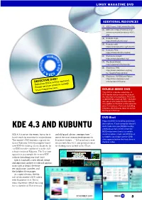 KDE 4.3 and KUBUNTU Start, Make Sure Your BIOS Is Config- Ured to Boot from a DVD