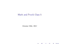 Math and Proofs Class 5