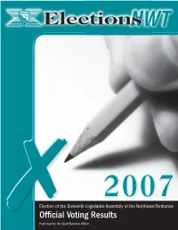 Official Voting Results 2007