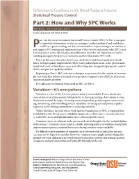 Statistical Process Control, Part 2: How and Why SPC Works