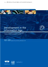 Development in the Information Age: Issues in the Regulation of Intellectual Property Rights, Computer Software and Electronic C