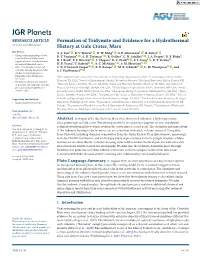 Formation of Tridymite and Evidence for a Hydrothermal History at Gale Crater, Mars