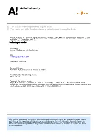 Iceland Spar Calcite: Humidity and Time Effects on Surface Properties and Their Reversibility