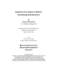 Quantifying Homelessness