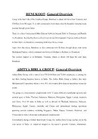 RENUKOOT: General Overview ADITYA BIRLA GROUP: General