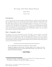 The Origin of the Prime Number Theorem