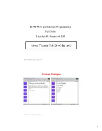 XHTML Frames