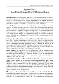 Appendix I: Contributing Authors' Biographies