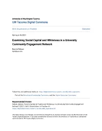 Examining Social Capital and Whiteness in a University Community Engagement Network
