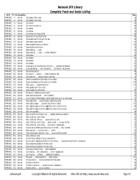 Network SFX Library Complete Track and Index Listing