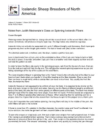 Notes from Judith Mackenzie's Class on Spinning Icelandic Fibers