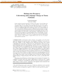 Bislama Into Kwamera: Code-Mixing and Language Change on Tanna (Vanuatu)
