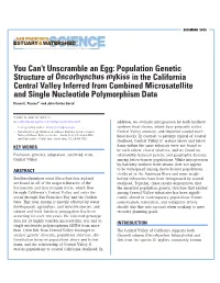 Population Genetic Structure of Oncorhynchus Mykiss in The