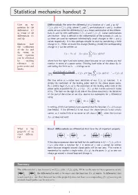 Some Written Notes on the Laws of Thermodynamics