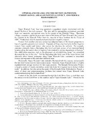Upper Klamath Lake and the Section 106 Process: Undertakings, Areas of Potential Effect, and Federal Responsibility