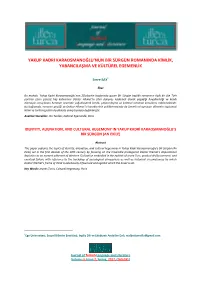 Yakup Kadri Karaosmanoğlu'nun Bir