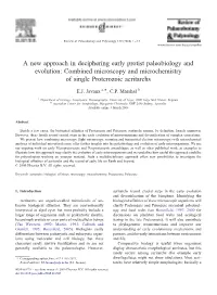 A New Approach in Deciphering Early Protist Paleobiology and Evolution: Combined Microscopy and Microchemistry of Single Proterozoic Acritarchs ⁎ E.J