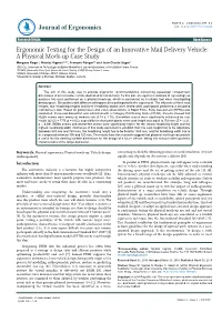 Ergonomic Testing for the Design of An