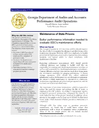 Maintenance of State Prisons