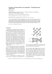 Stannides and Intermetallic Tin Compounds – Fundamentals and Applications